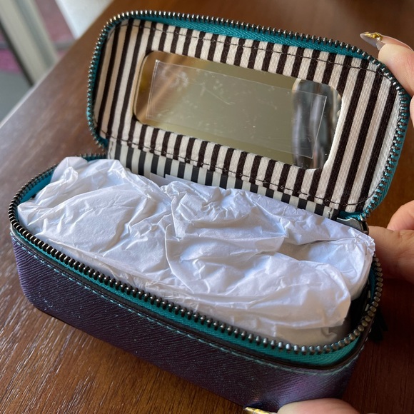 RARE Henri Bendel Galactic Petrol lipstick cosmetic case!!! Never used!! - Picture 4 of 7